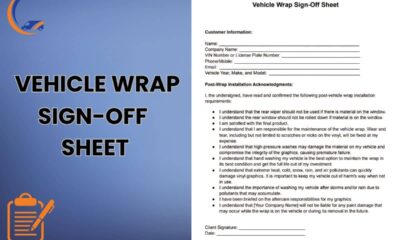 Vehicle Wrap Sign Off Sheet: Free Downloadable Template